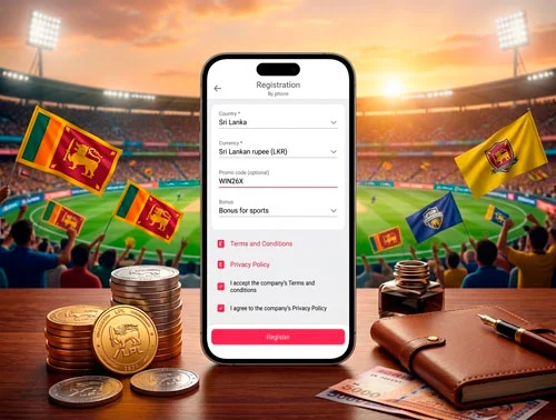 DBBet Phone Registration Form for Sri Lankan numbers.